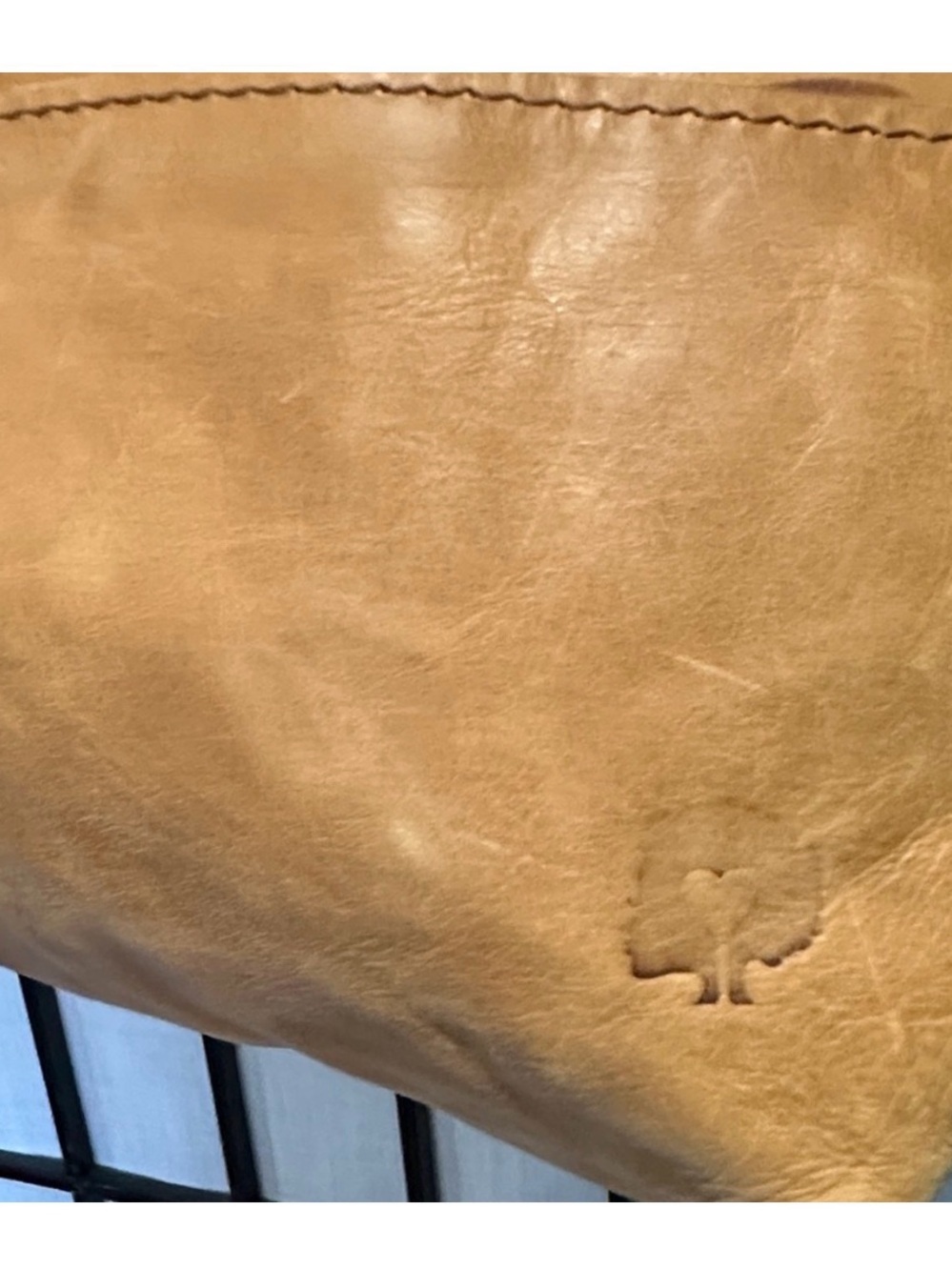 NEW ABLE Mayume Tan Leather Tote Bag 17” x 14” x 6” with 10” Drop - Picture 4 of 9